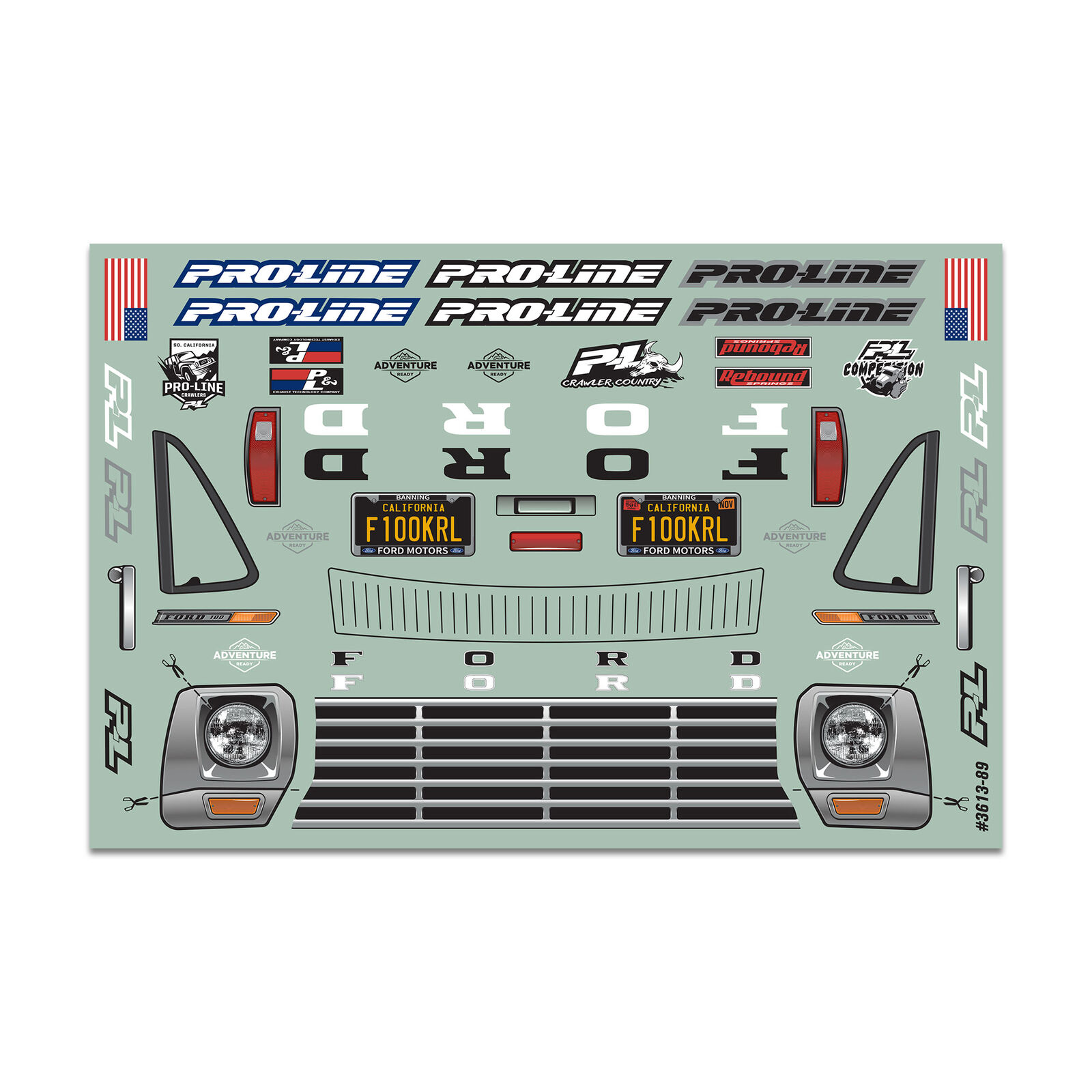 Pro-Line Racing 1/10 1967 Ford F-100 Clear Body 12.3" (313mm) Wheelbase Crawlers-PRO361300