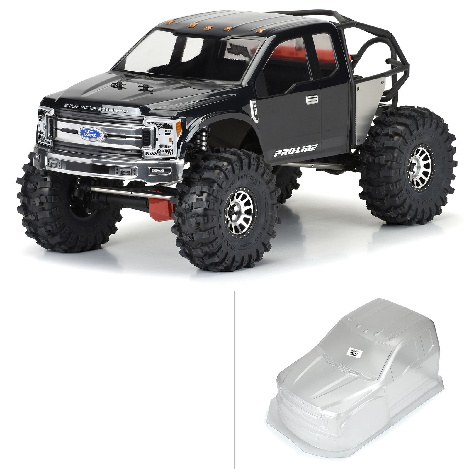 Pro-Line Racing 1/6 2017 Ford F-250 Super Duty Cab-Only Clear Body: SCX6-PRO361600