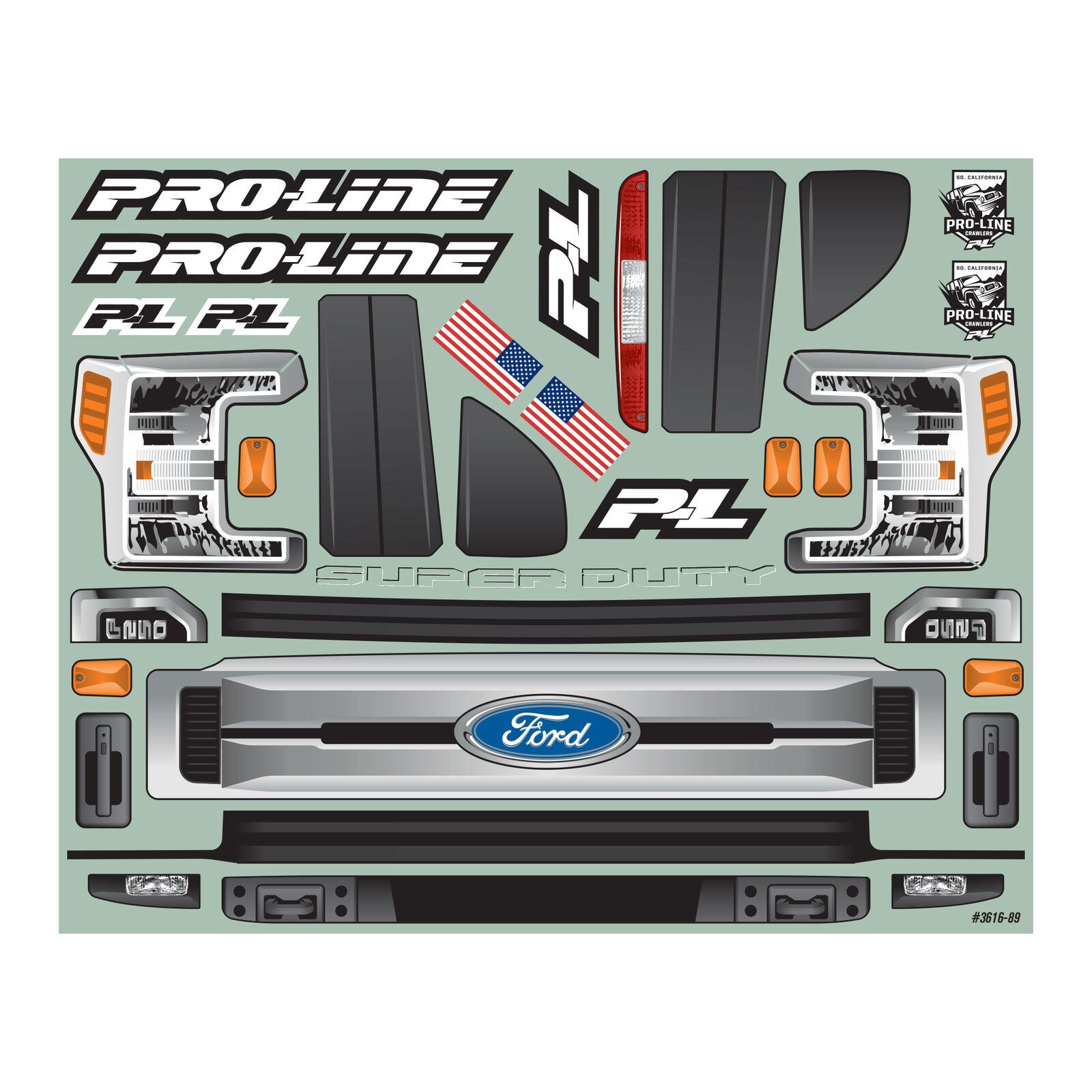 Pro-Line Racing 1/6 2017 Ford F-250 Super Duty Cab-Only Clear Body: SCX6-PRO361600