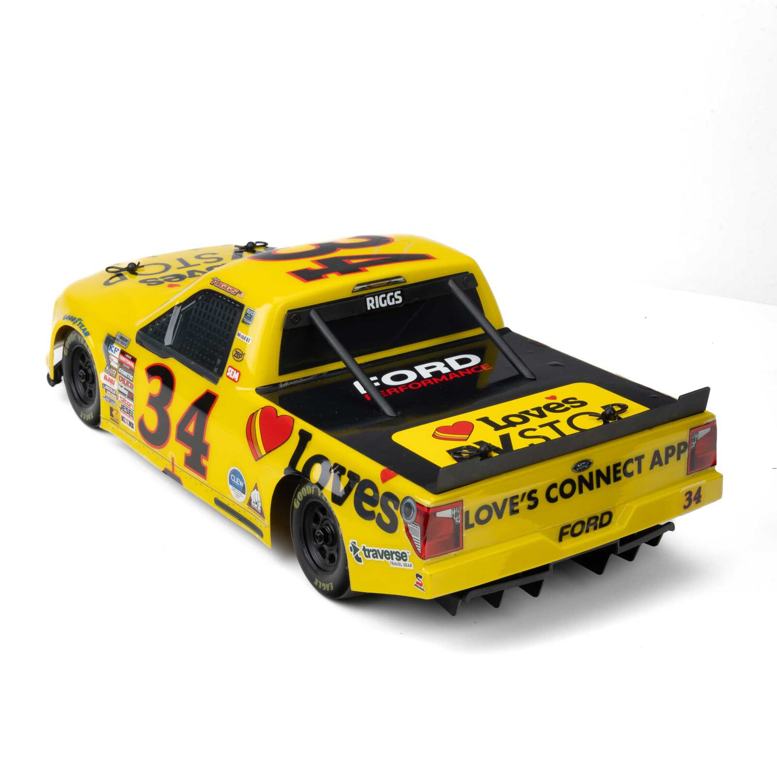 Pro-Line Racing Limited Edition 1/12 Pre-Cut/Pre-Painted Layne Riggs #34 Love Yellow Body: Losi NASCAR-PRO365420