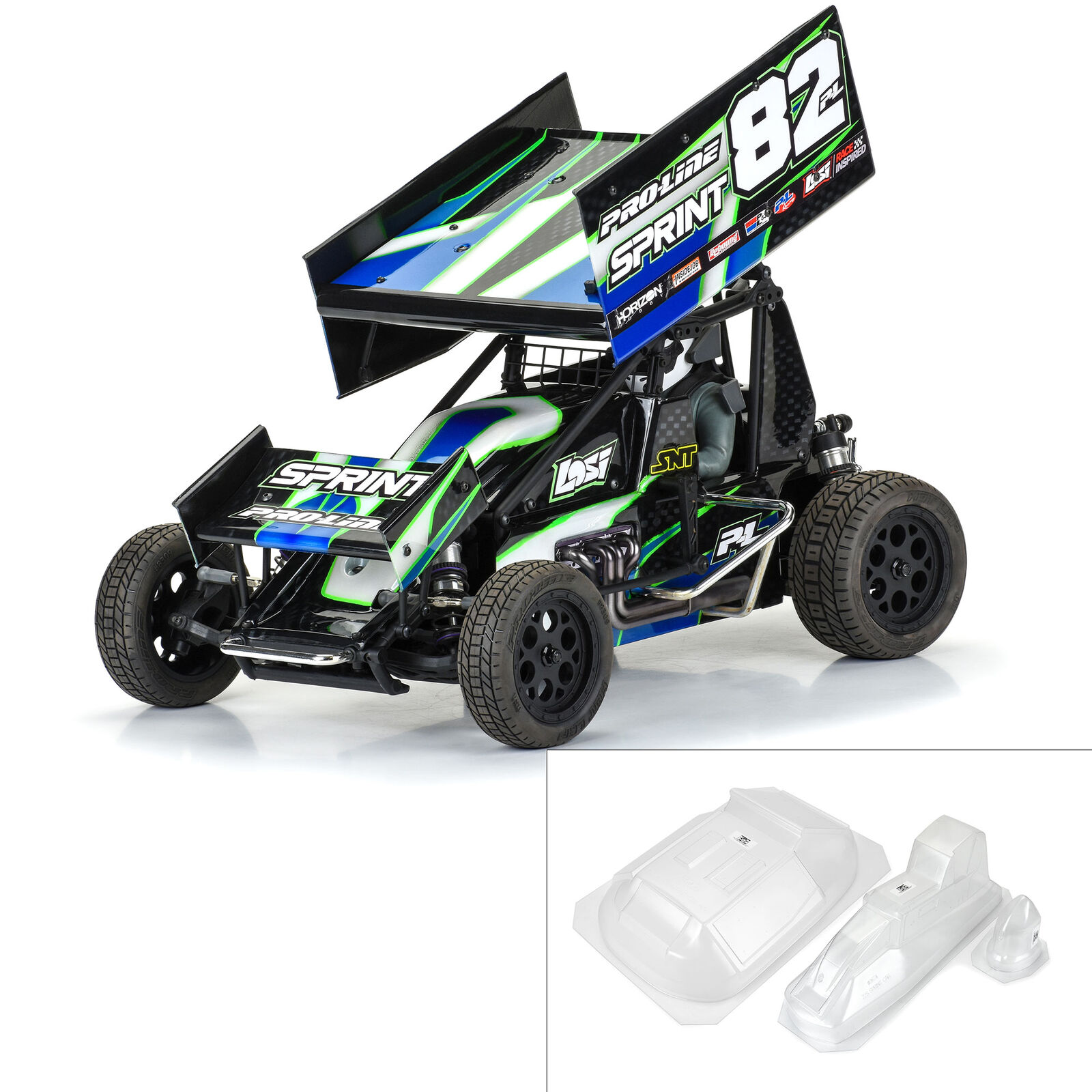 Pro-Line Racing 1/10 Sprint Car Light Weight Clear Body Panel Kit: Losi Sprint Car-PRO367400