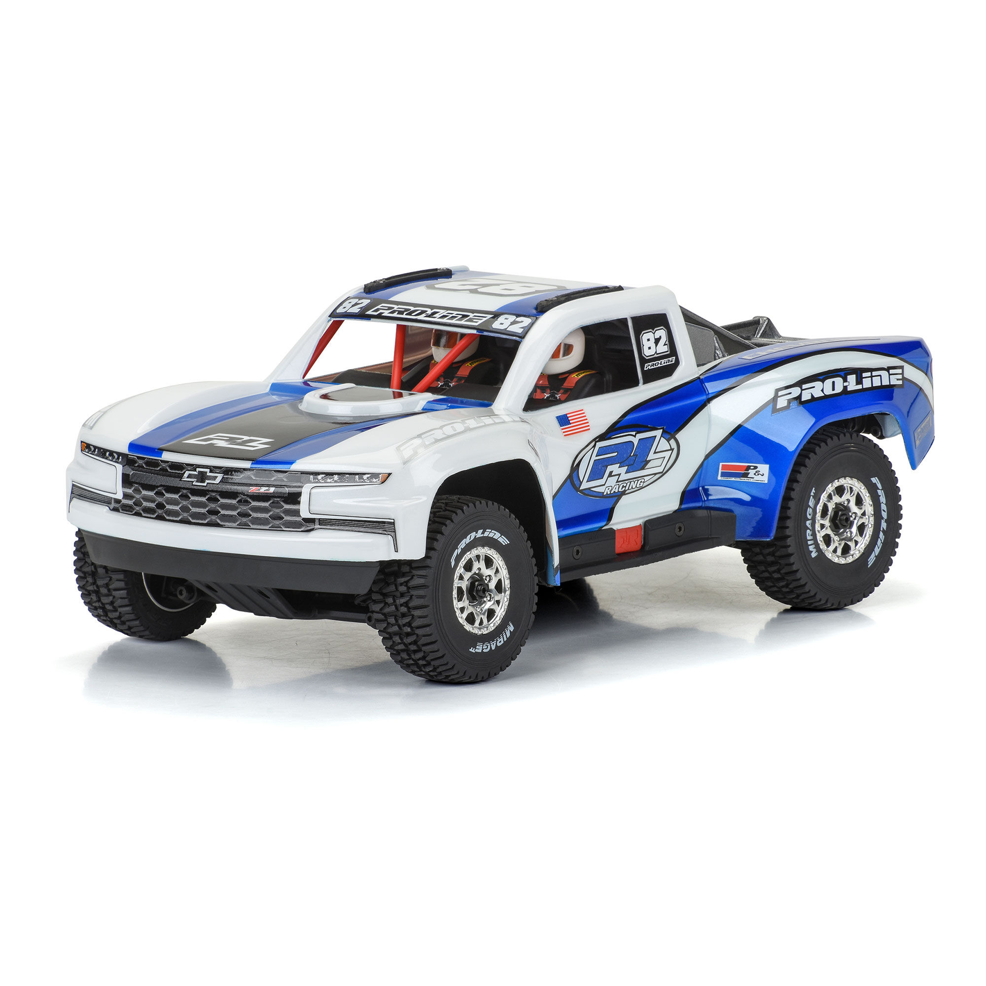 Pro-Line Racing 1:16 Pre-Cut 2019 Chevy Silverado Trophy Truck Clear Body: GROM-PRO367517
