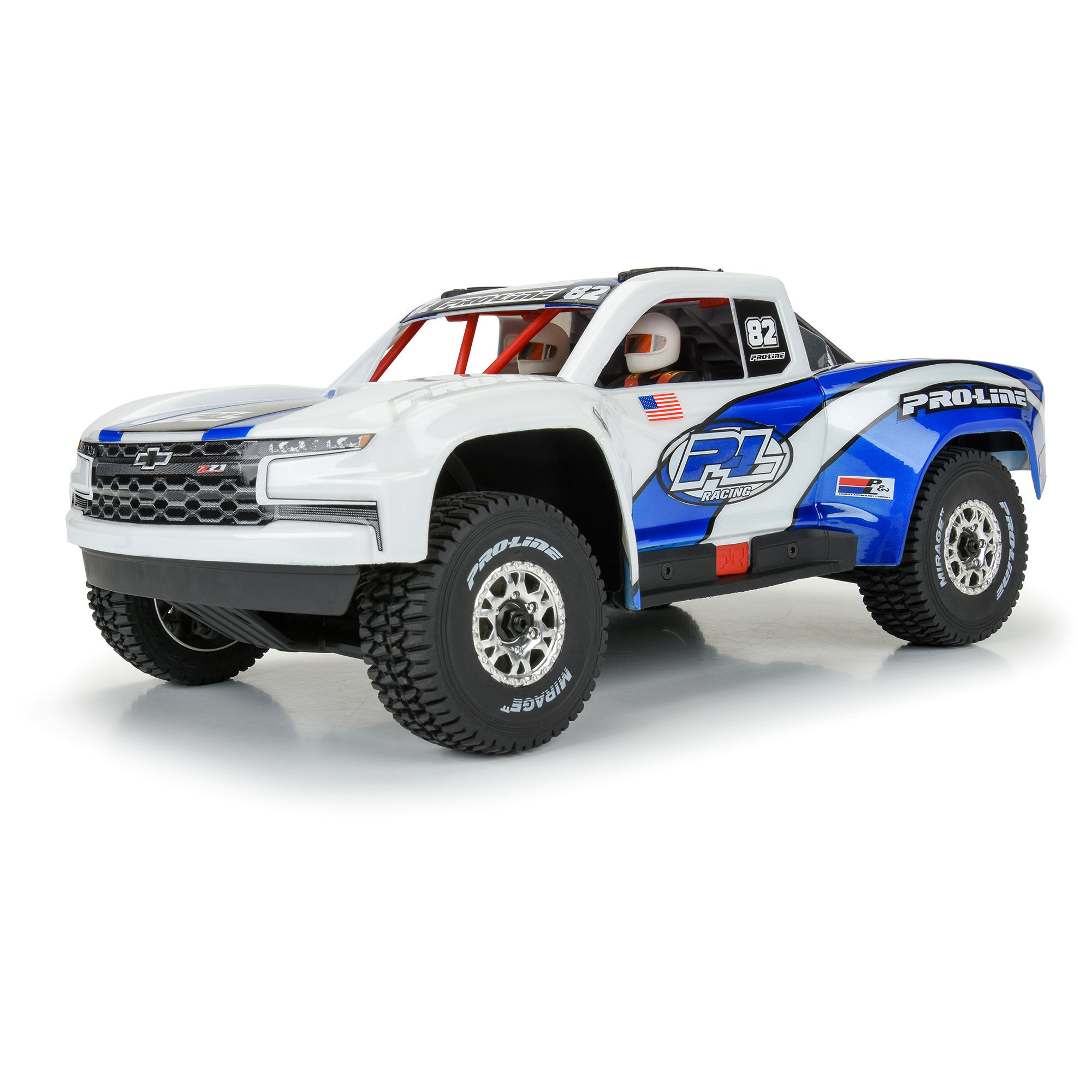 Pro-Line Racing 1:16 Pre-Cut 2019 Chevy Silverado Trophy Truck Clear Body: GROM-PRO367517