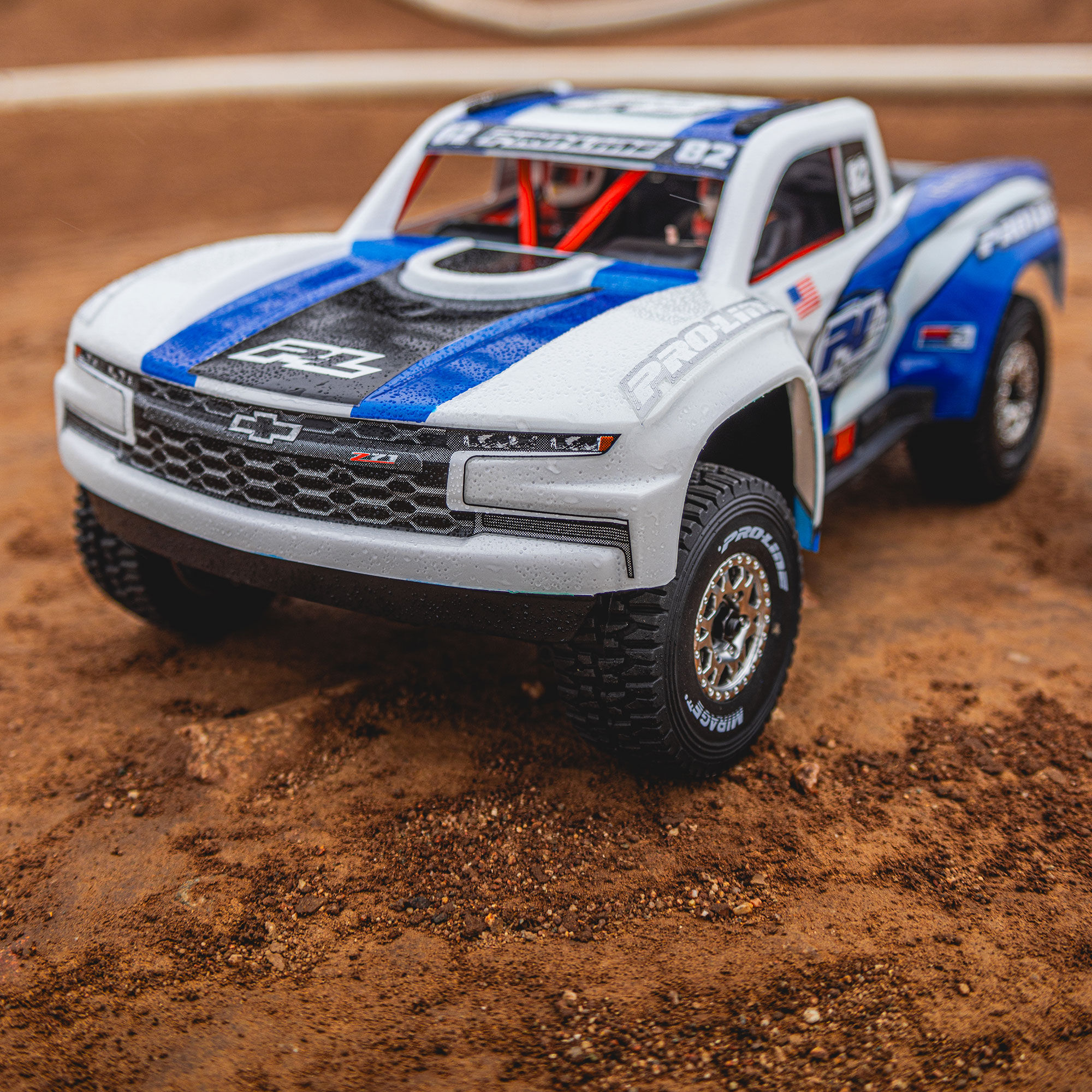 Pro-Line Racing 1:16 Pre-Cut 2019 Chevy Silverado Trophy Truck Clear Body: GROM-PRO367517