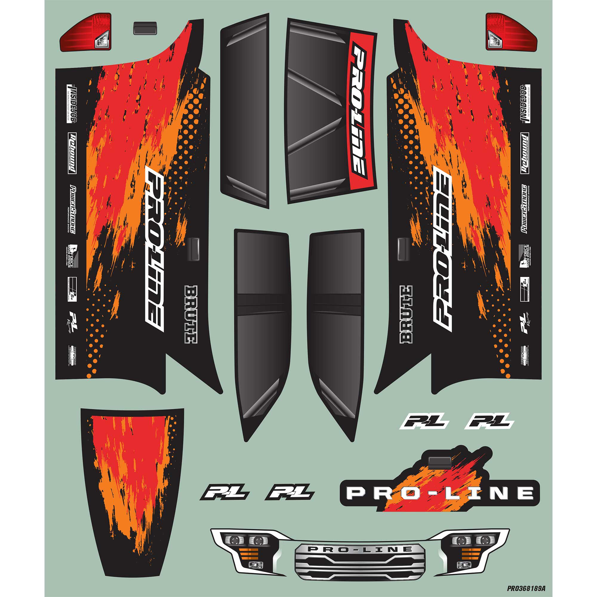 Pro-Line Racing 1/16 Pre-Cut Truck Body Tough Color Black: Traxxas Mini Maxx-PRO368118