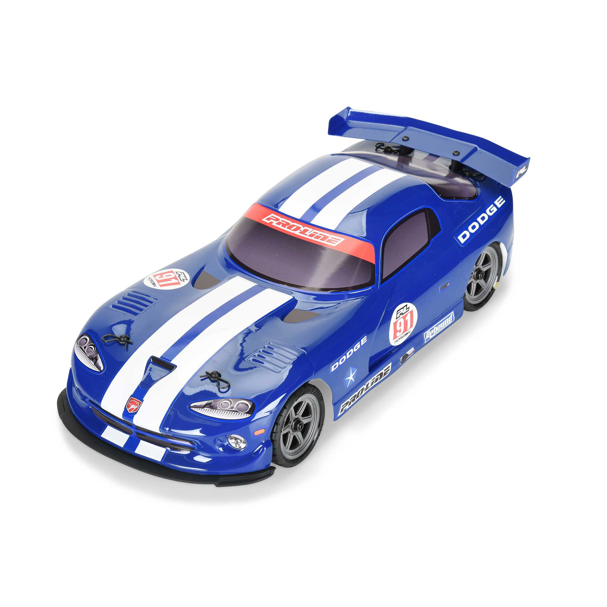 Pro-Line Racing 1:12 Pre-Cut 2002 Dodge Viper GTS Blue Body: Losi NASCAR-PRO368413