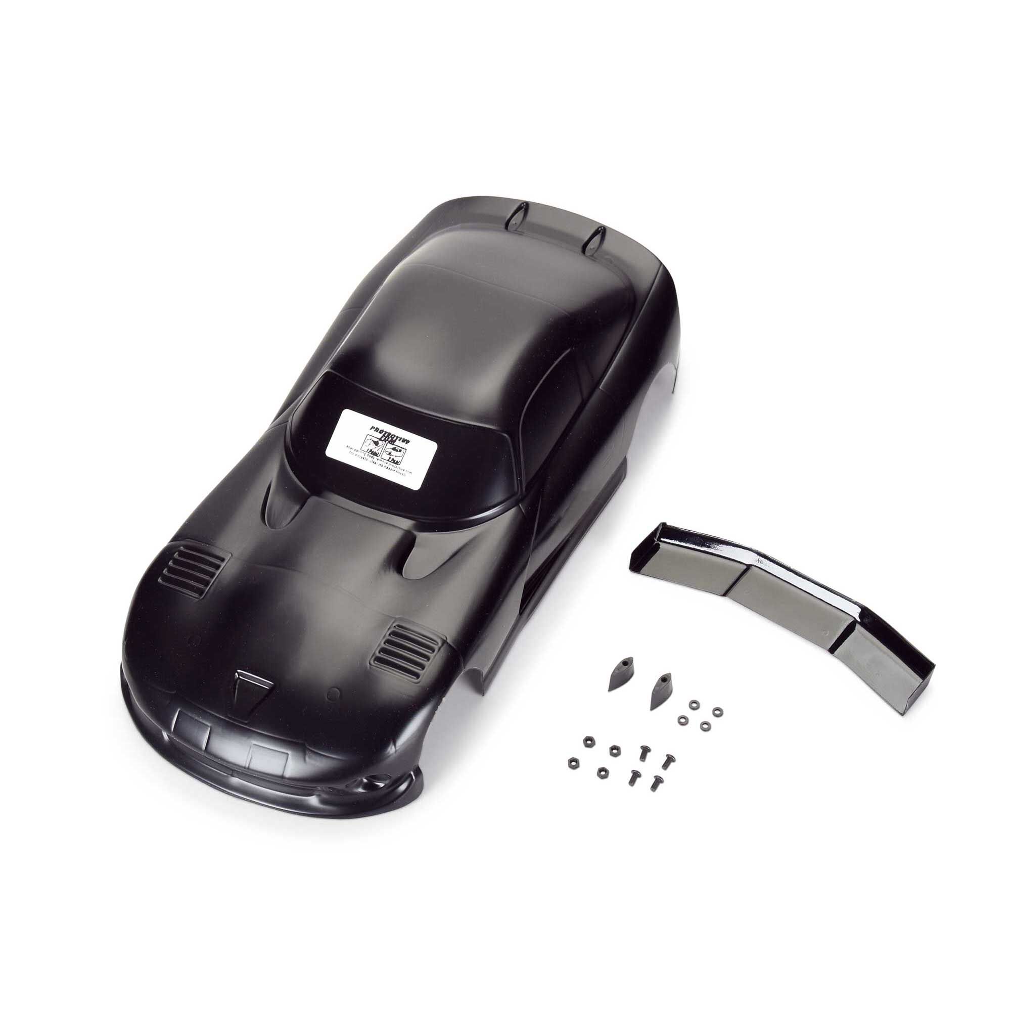 Pro-Line Racing 1:12 Pre-Cut 2002 Dodge Viper GTS Black Body: Losi NASCAR-PRO368414