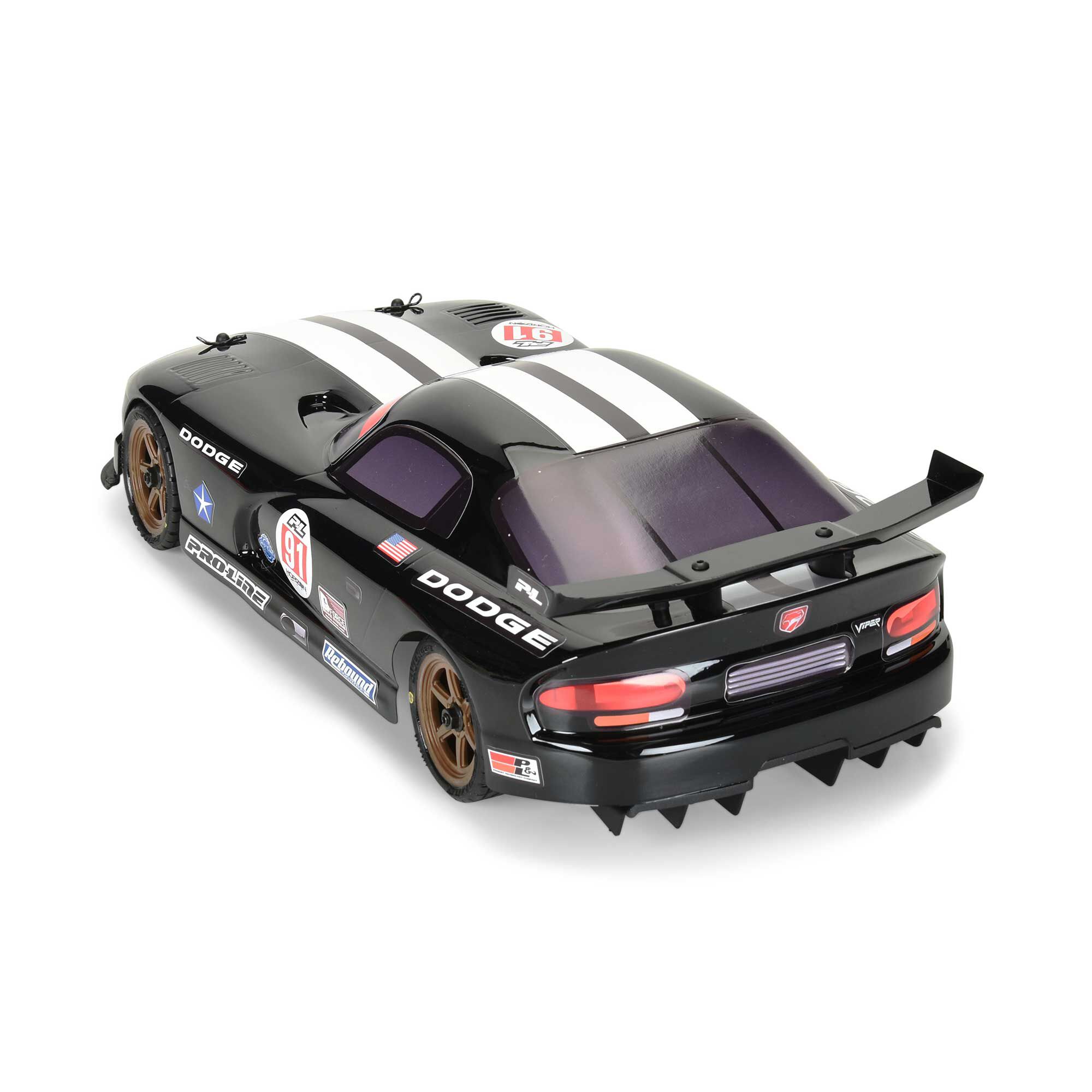 Pro-Line Racing 1:12 Pre-Cut 2002 Dodge Viper GTS Black Body: Losi NASCAR-PRO368414