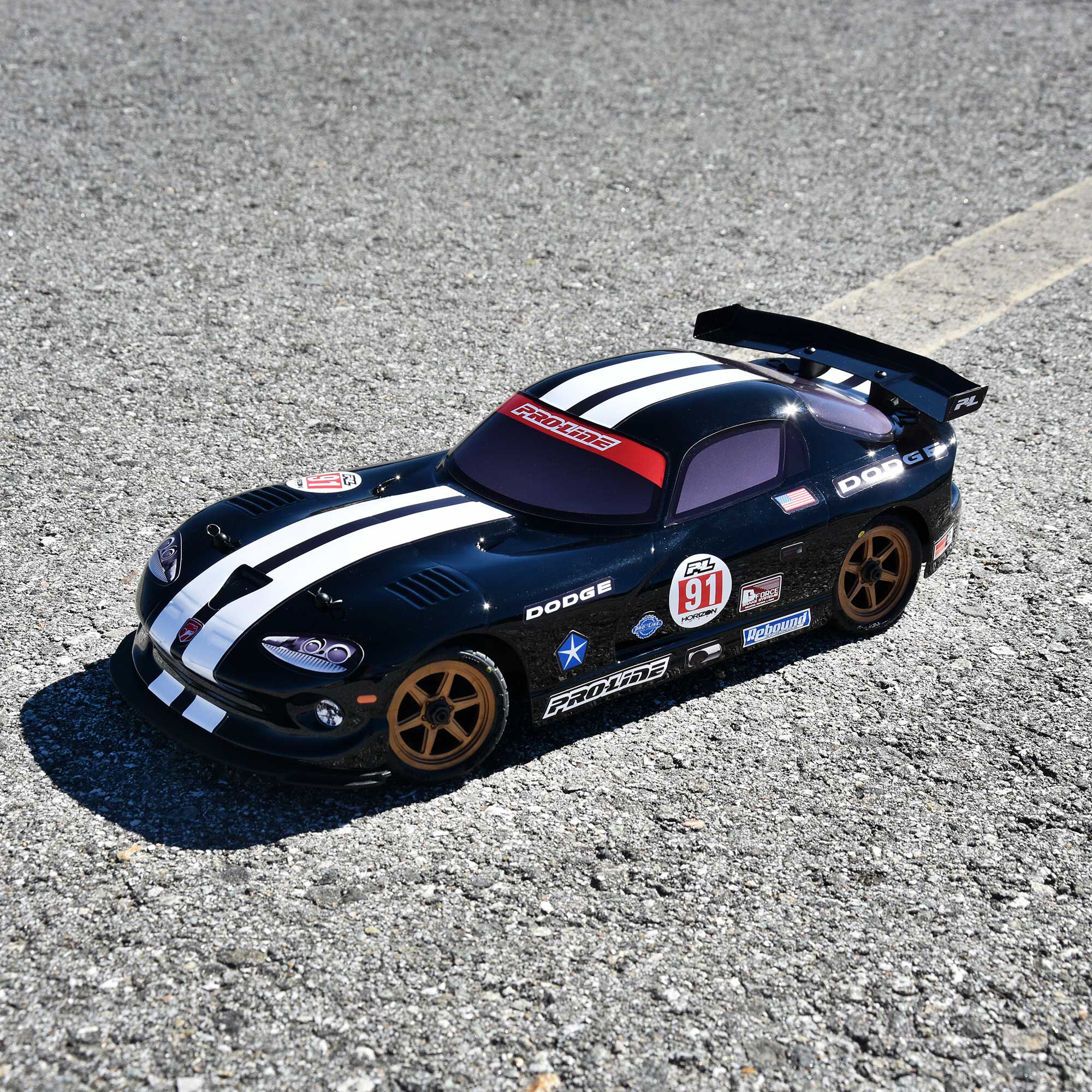 Pro-Line Racing 1:12 Pre-Cut 2002 Dodge Viper GTS Black Body: Losi NASCAR-PRO368414