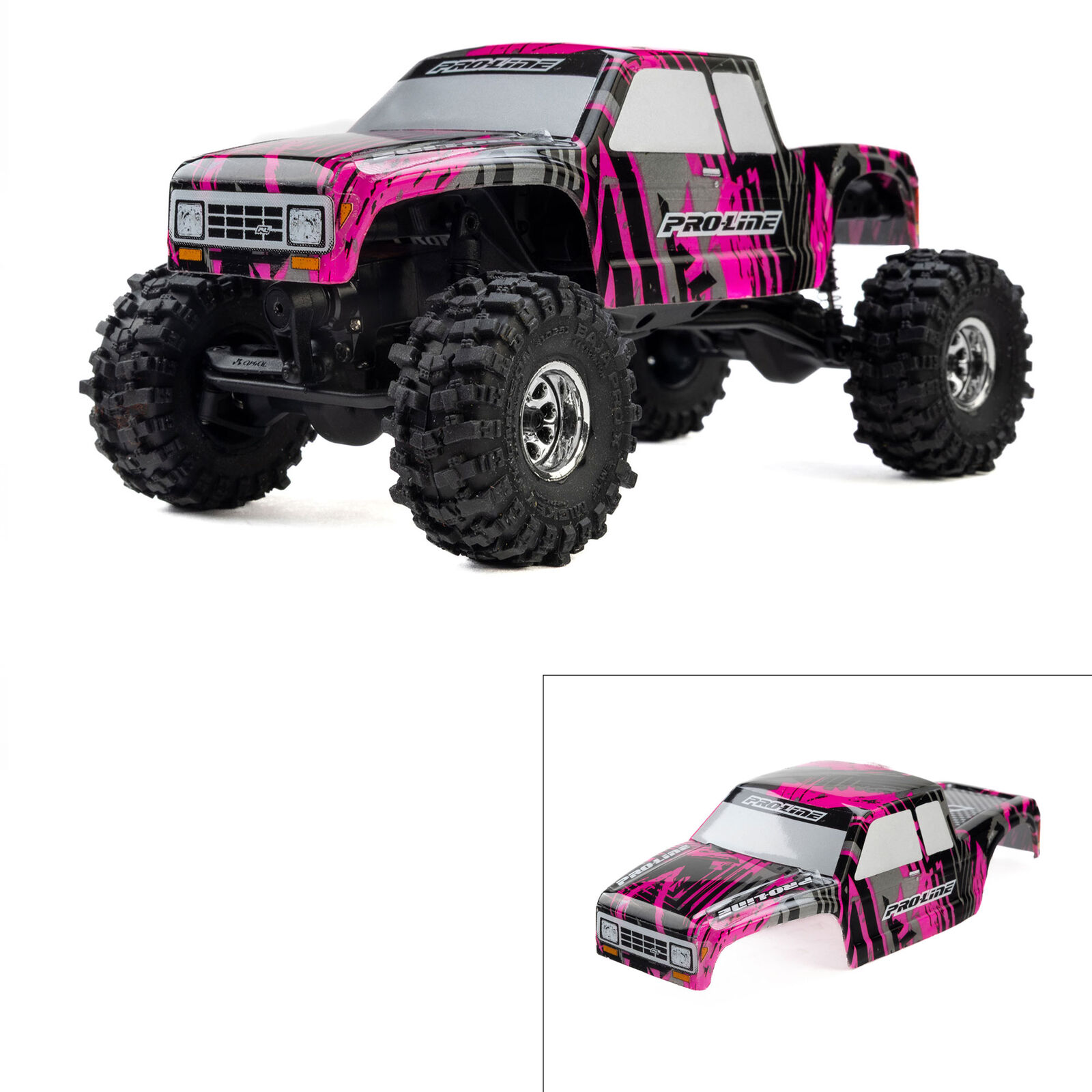 Pro-Line Racing Limited Edition Pre-Cut/Pre-Painted Coyote High Performance Pink Fury Body: Axial SCX30-PRO369422