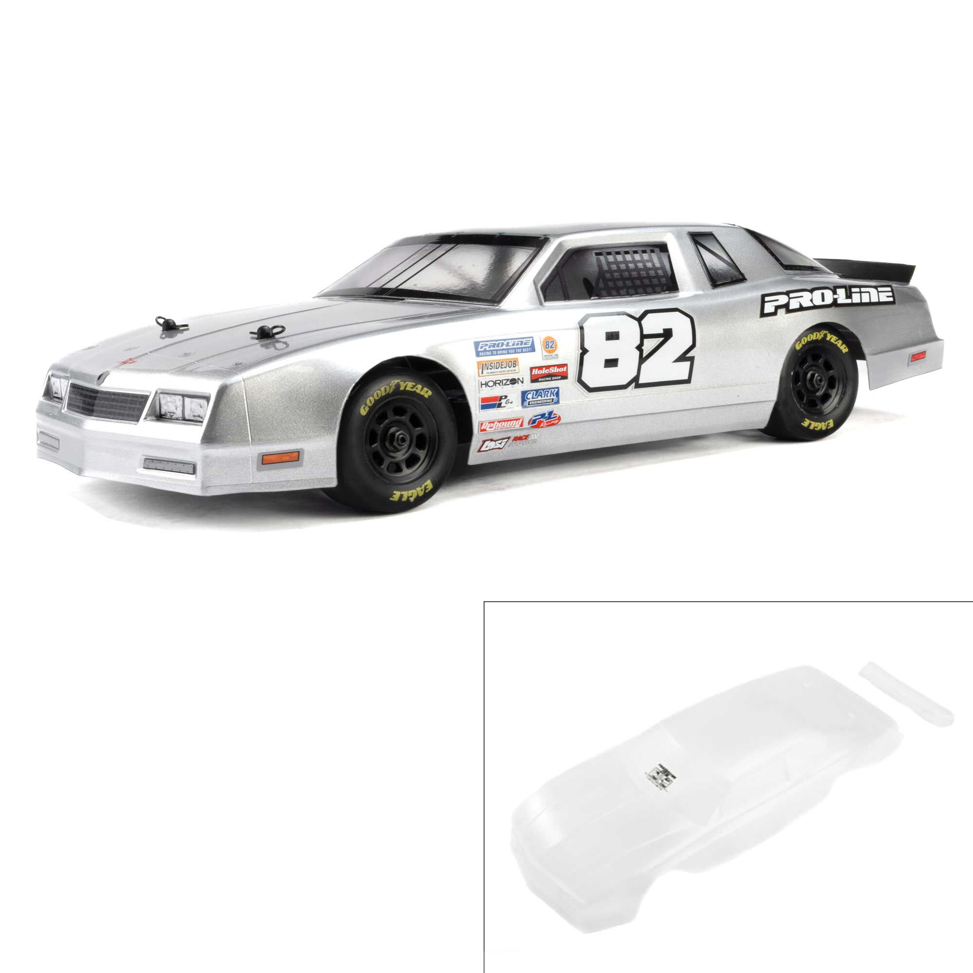 1/12 Pre-Cut 1986 Chevy Monte Carlo Clear Body: Losi NASCAR® Race Car
