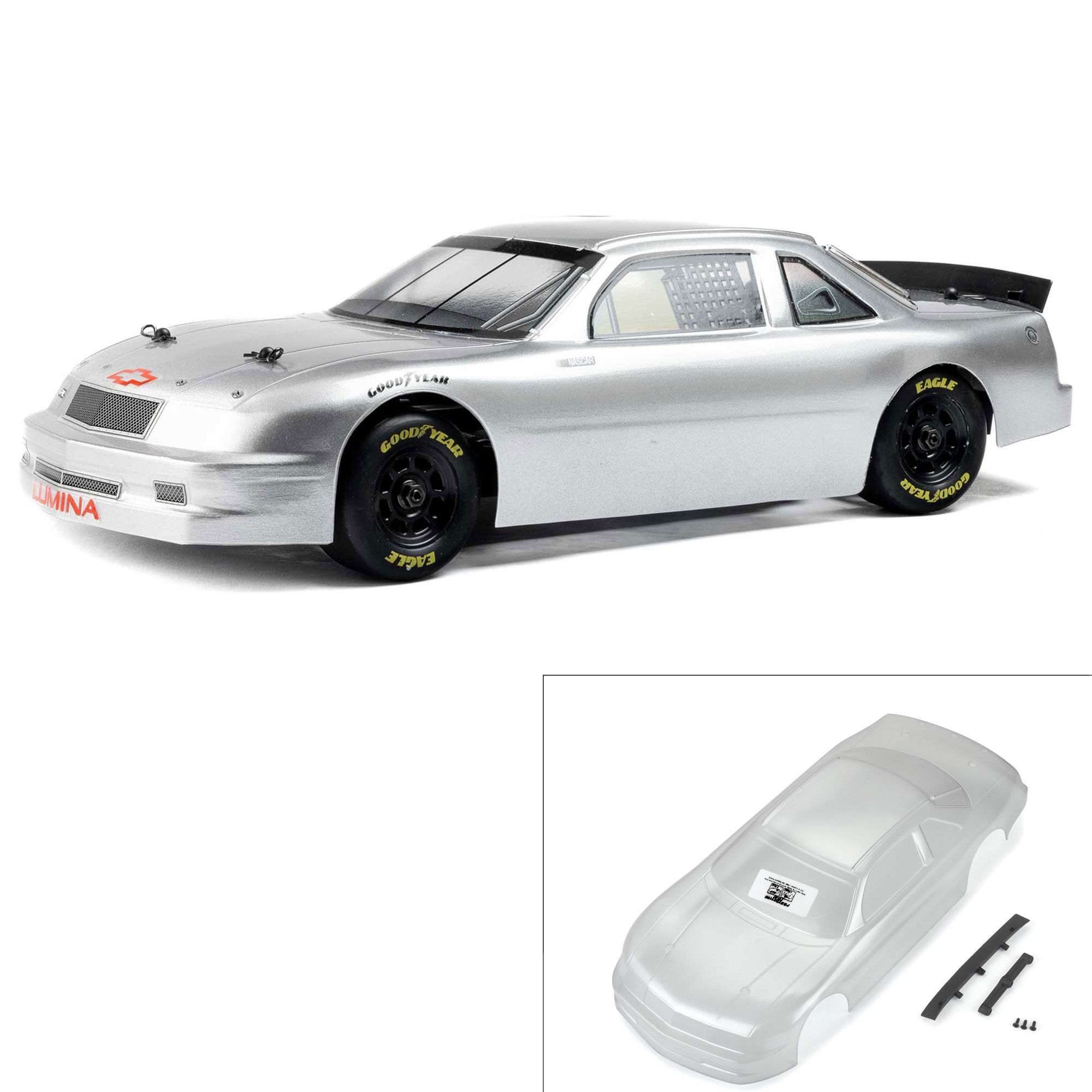 Pro-Line Racing 1:12 Pre-Cut 1990 Chevy Lumina Clear Body: Losi NASCAR-PRO370917