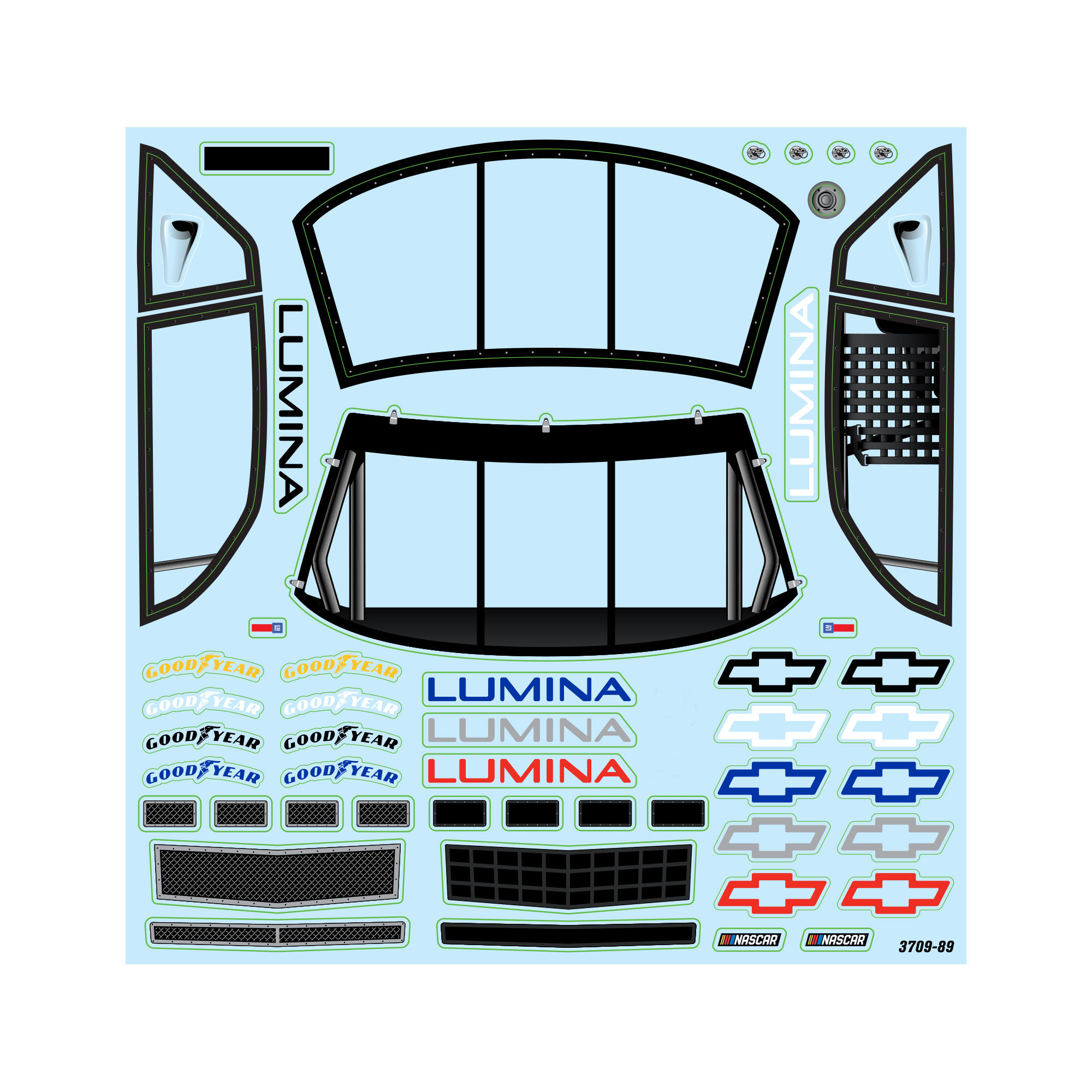 Pro-Line Racing 1:12 Pre-Cut 1990 Chevy Lumina Clear Body: Losi NASCAR-PRO370917