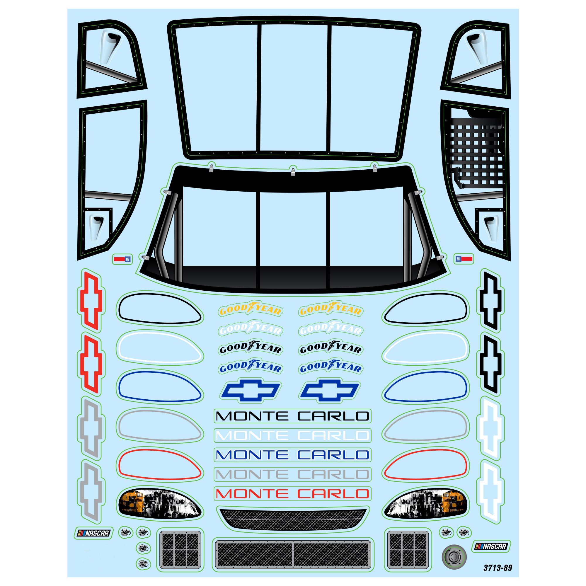 Pro-Line Racing 1:12 Pre-Cut 1996 Chevy Monte Carlo Clear Body: Losi NASCAR-PRO371317