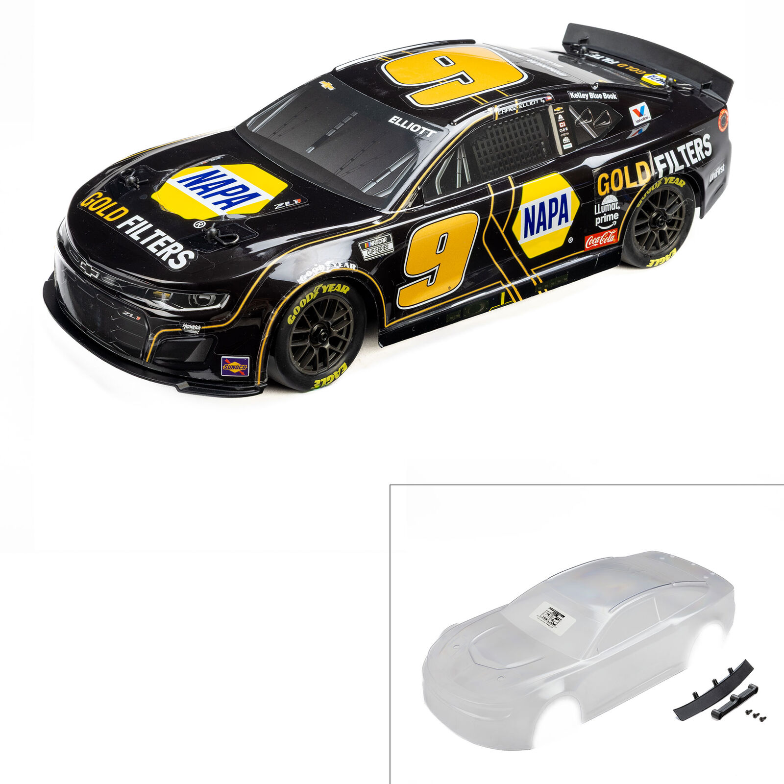 Pro-Line Racing Limited Edition 1/12 Chase Elliott #9 NAPA DIY Clear 2025 Body: NASCAR GROM-PRO371720