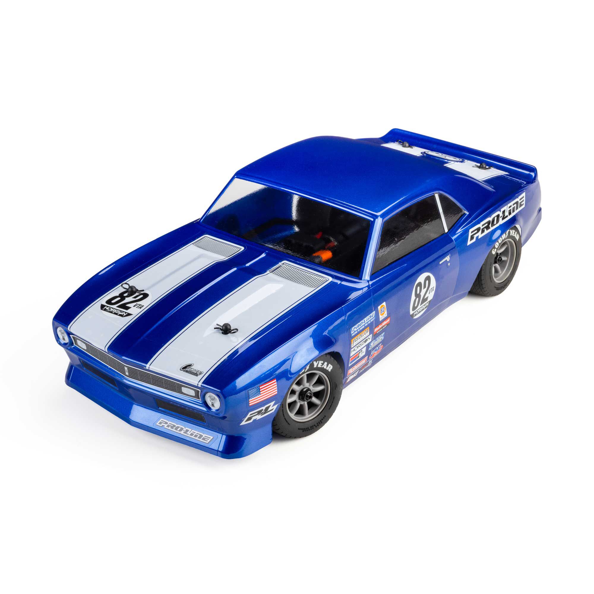 Pro-Line Racing 1:12 Pre-Cut 1968 Chevy Camaro Clear VTA Body: Losi NASCAR® Race Car-PRO372717
