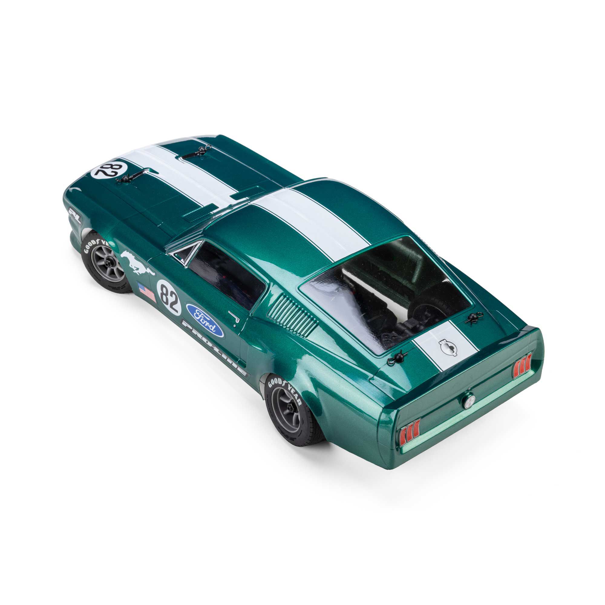 Pro-Line Racing 1:12 Pre-Cut 1968 Ford Mustang Clear VTA Body: Losi NASCAR® Race Car-PRO372817