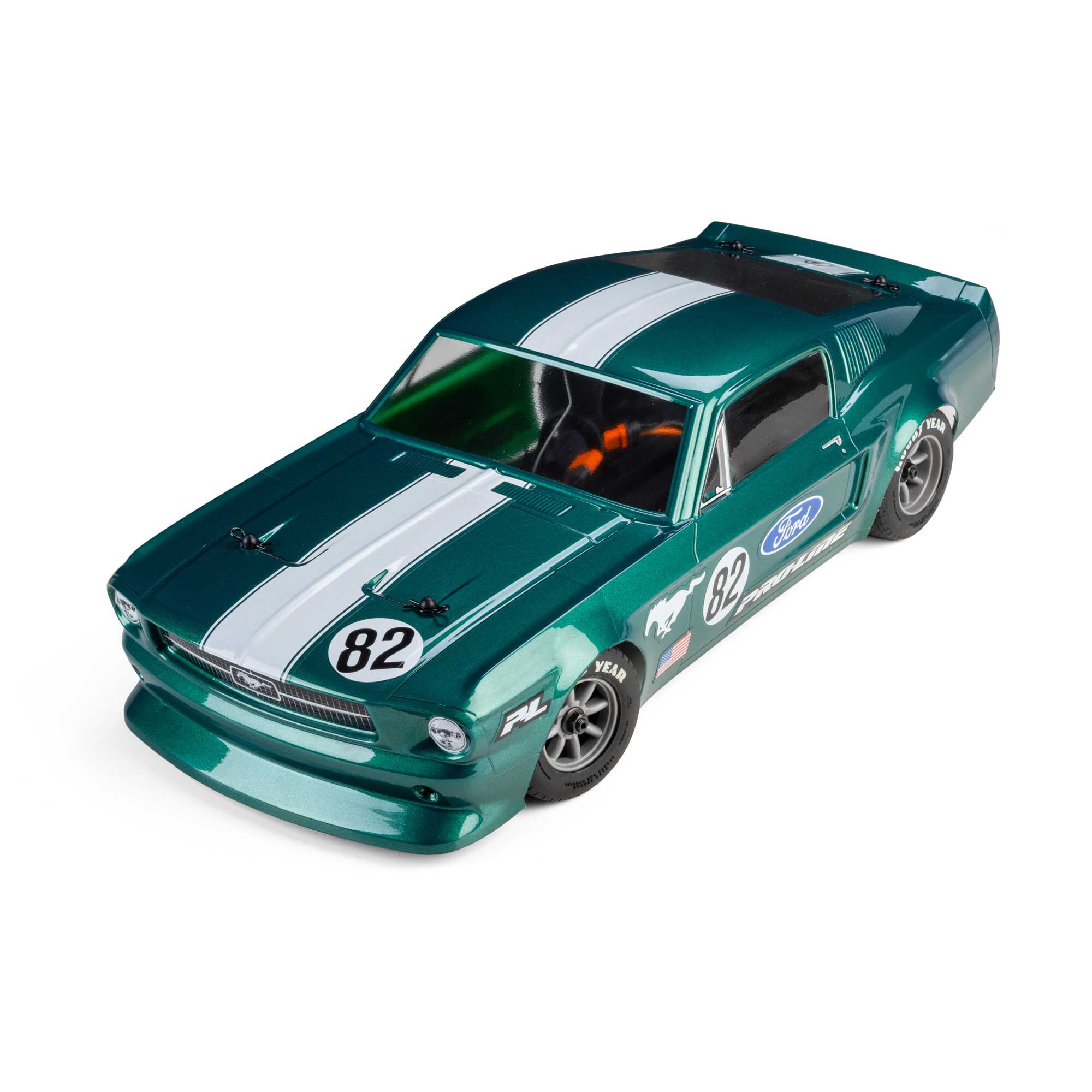 Pro-Line Racing 1:12 Pre-Cut 1968 Ford Mustang Clear VTA Body: Losi NASCAR® Race Car-PRO372817
