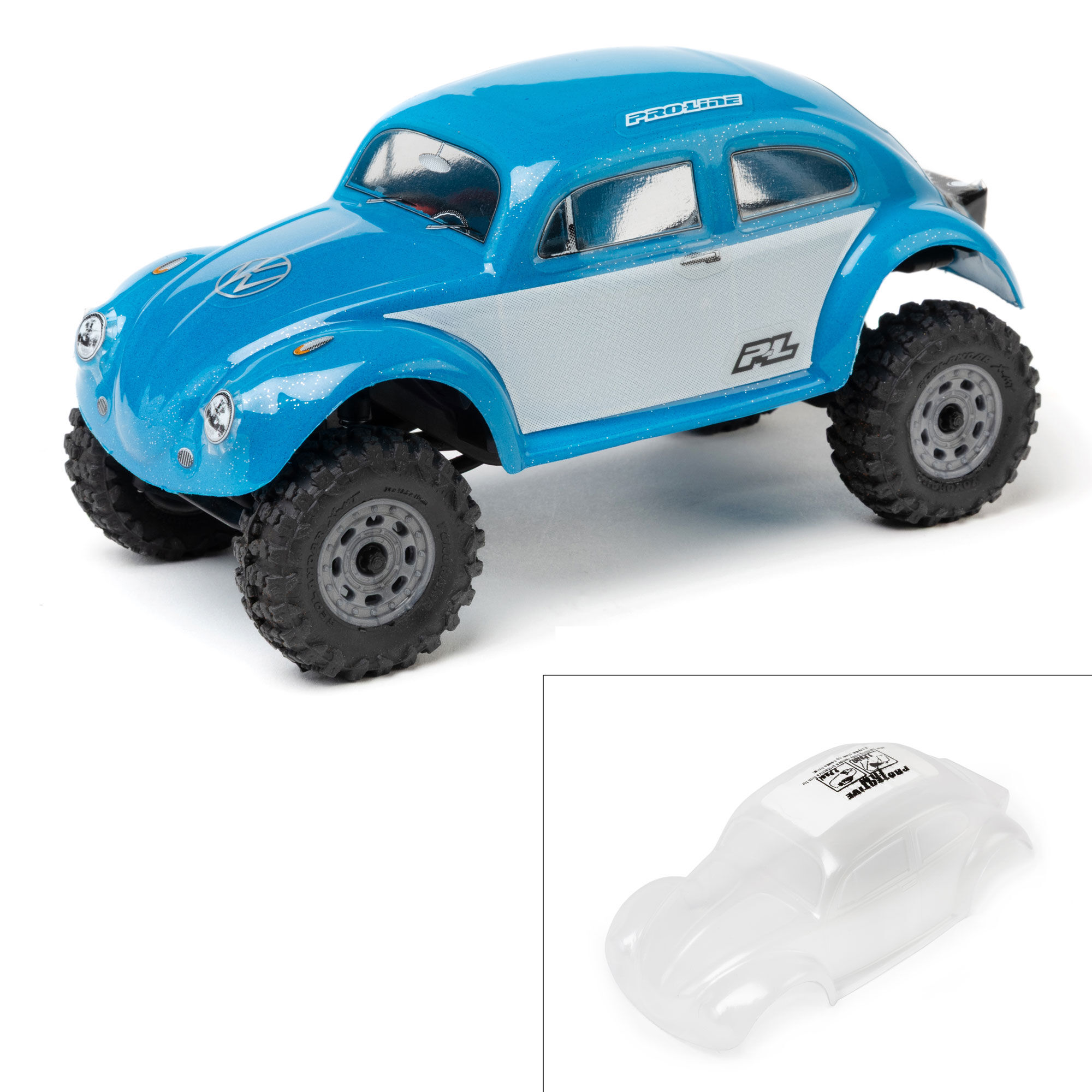 Pro-Line Racing 1/30 Pre-Cut Volkswagen Bug Body, Clear: Axial SCX30-PRO373317