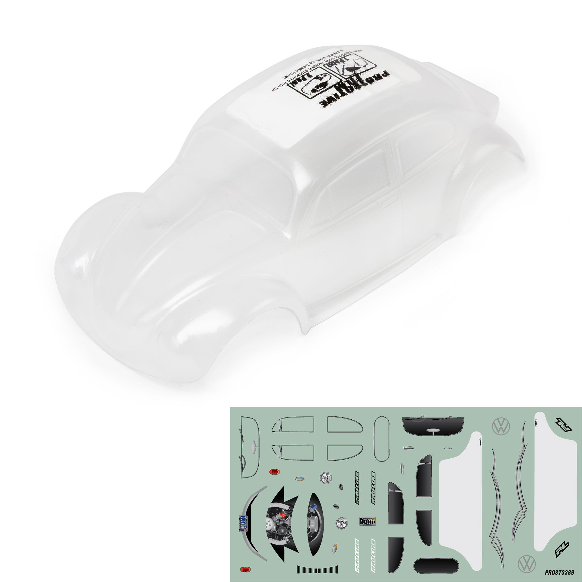Pro-Line Racing 1/30 Pre-Cut Volkswagen Bug Body, Clear: Axial SCX30-PRO373317