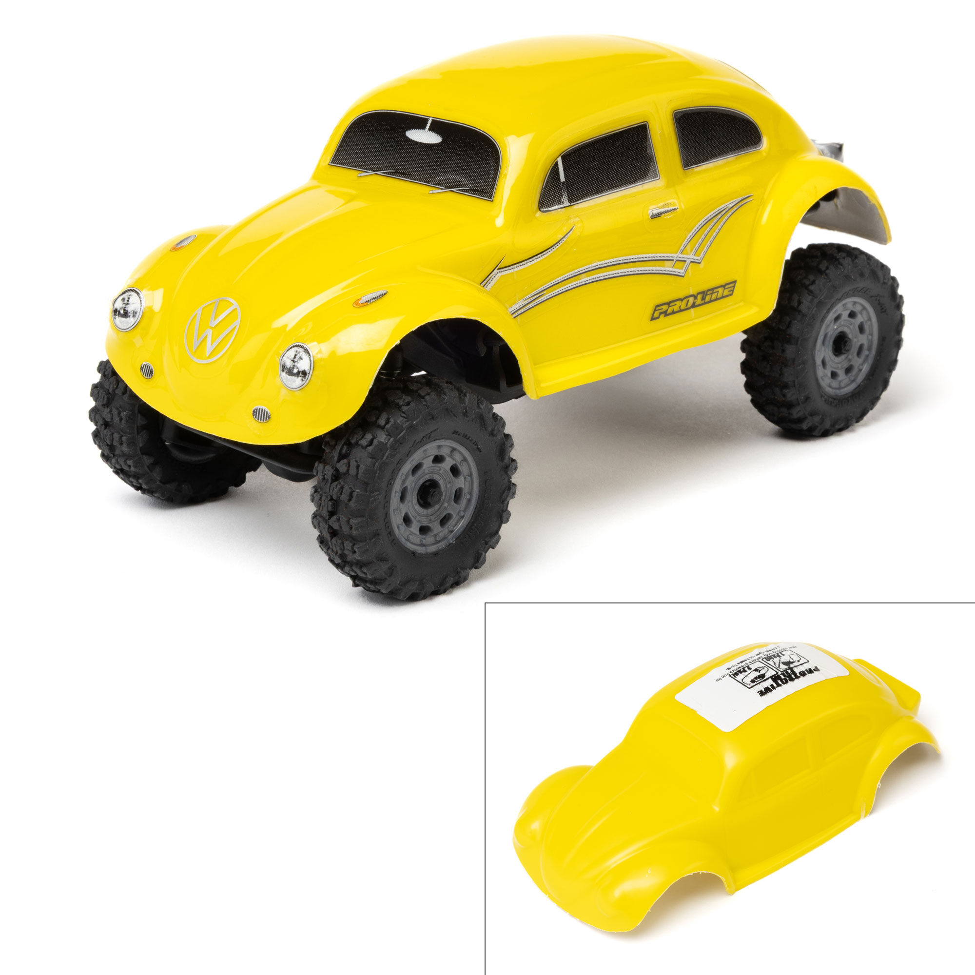 Pro-Line Racing 1/30 Pre-Cut Volkswagen Bug Body, Yellow: Axial SCX30-PRO373320