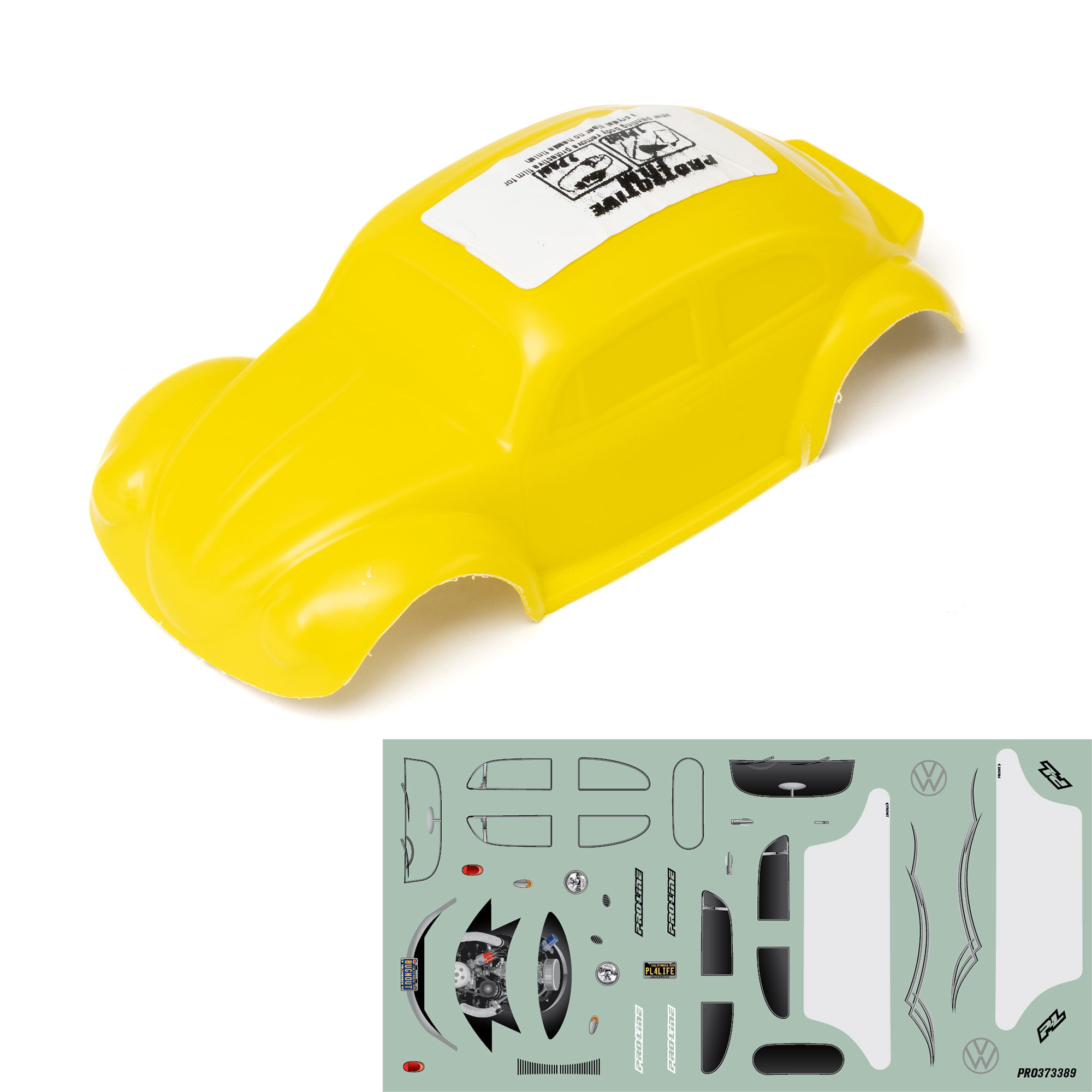 Pro-Line Racing 1/30 Pre-Cut Volkswagen Bug Body, Yellow: Axial SCX30-PRO373320