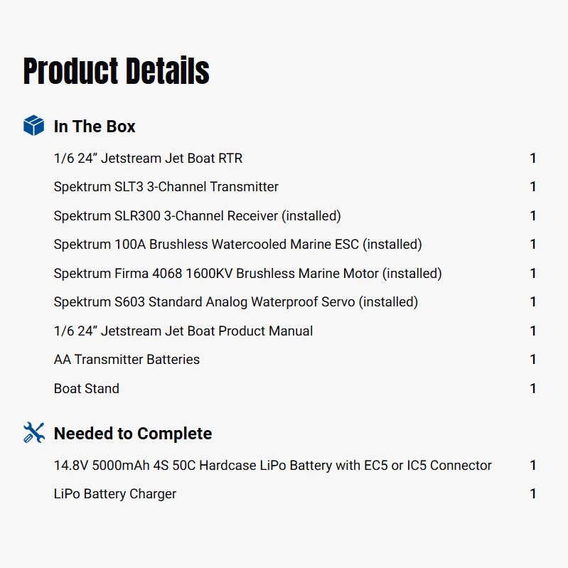 Pro Boat 1:6 24" Jetstream Jet Boat RTR RC Boat, Shreddy-Black&Mojo-Orange