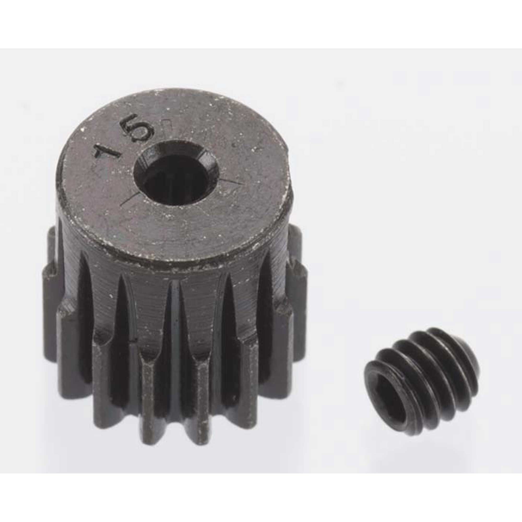 Robinson Racing Products 0.5 Module Hard Blackened Steel Mini Pinion 2mm, 15T-RRP1815