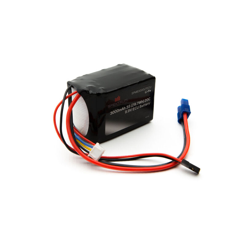 Spektrum 9.9V 3000mAh 3S LiFe ECU Battery: Universal Receiver, EC3-SPMB3000LFECU
