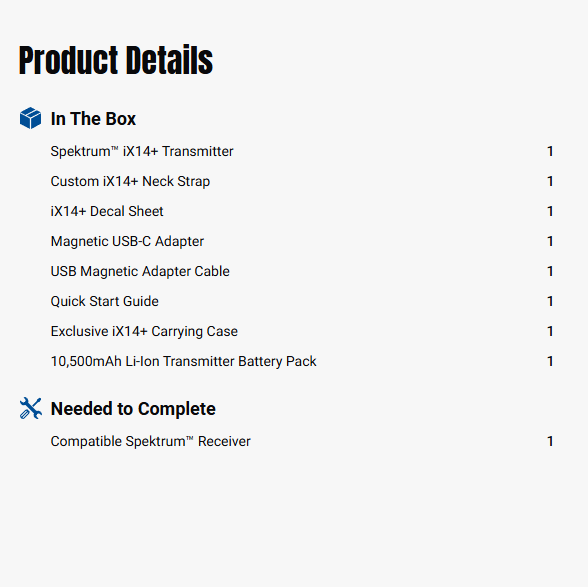 iX14+ SE 20-Channel DSMX Transmitter Only