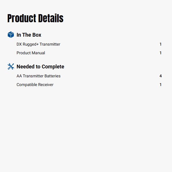 DX Rugged+ 12-Channel DSMR+ Transmitter, Orange