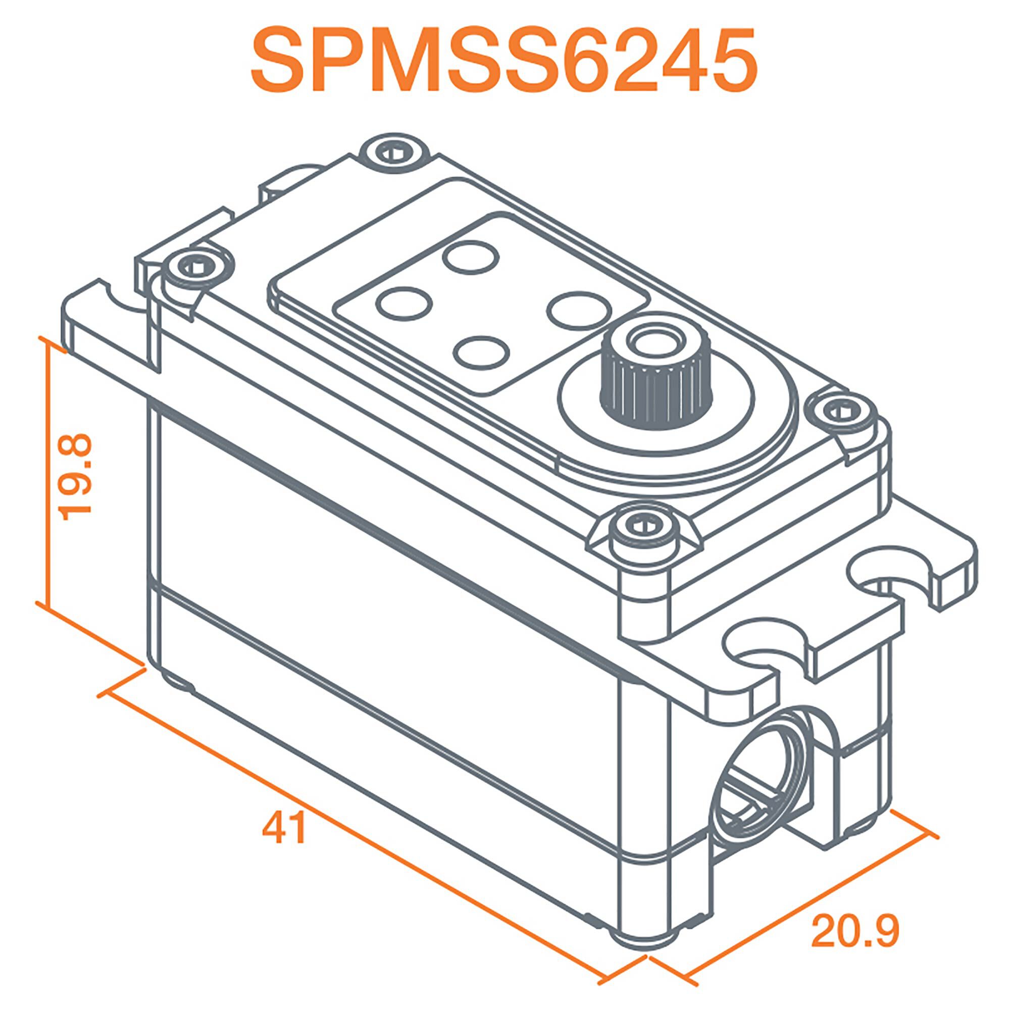 Spektrum S6245 Low Profile Digital High Speed High Torque Surface Servo-SPMSS6245