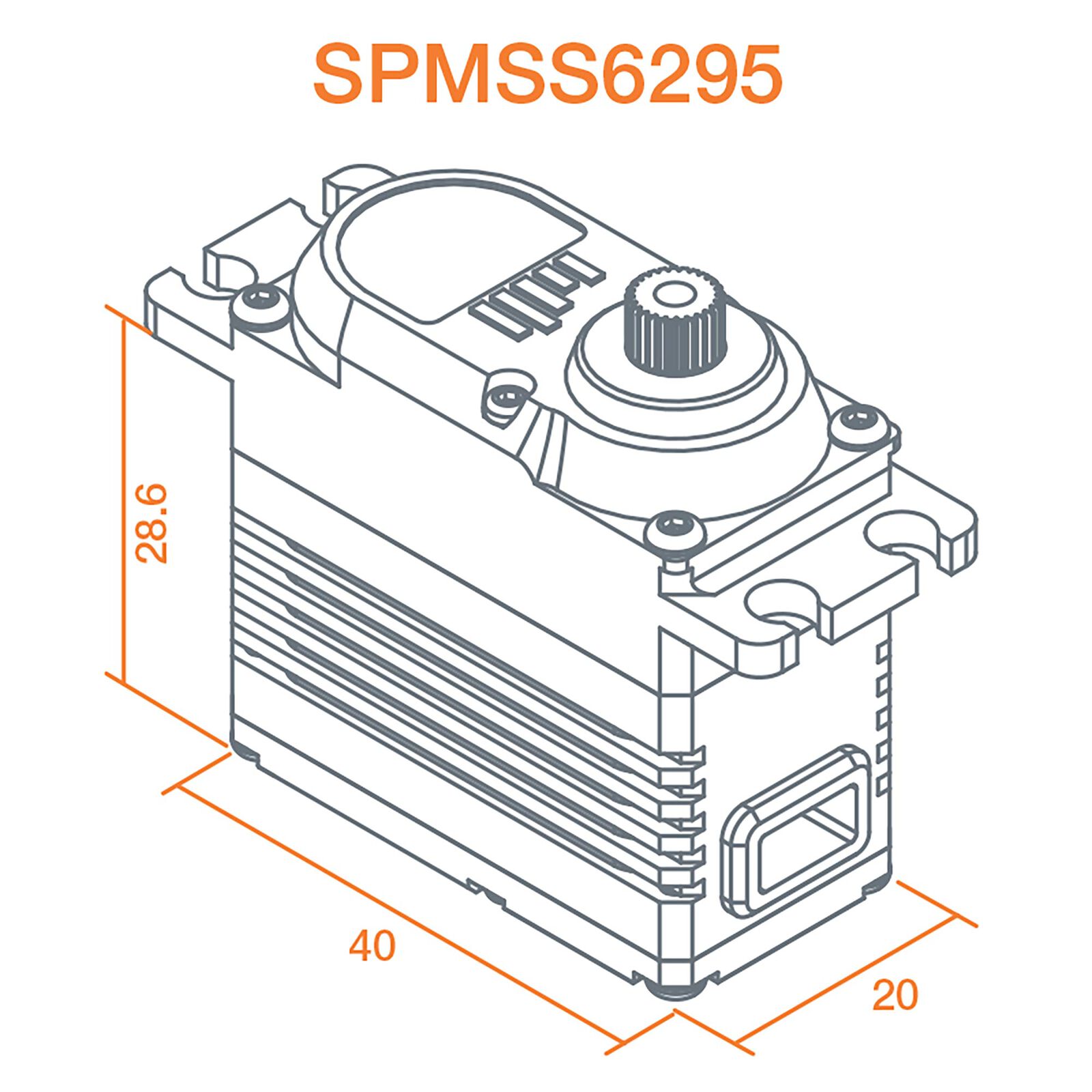 Spektrum S6295 1/8 HV High Speed High Torque Brushless Metal Gear Servo-SPMSS6295