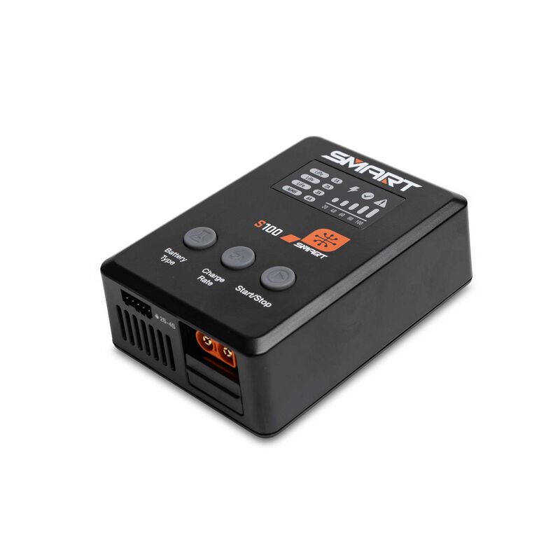 Spektrum Accessories Smart Powerstage Surface Bundle: 5000mAh 2S 50C LiPo Battery (IC5) / 100W S100 Charger