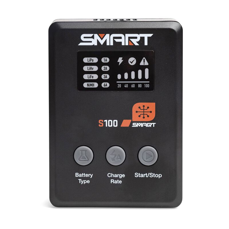 Spektrum Accessories Smart Powerstage Surface Bundle: 5000mAh 2S 50C LiPo Battery (IC5) / 100W S100 Charger