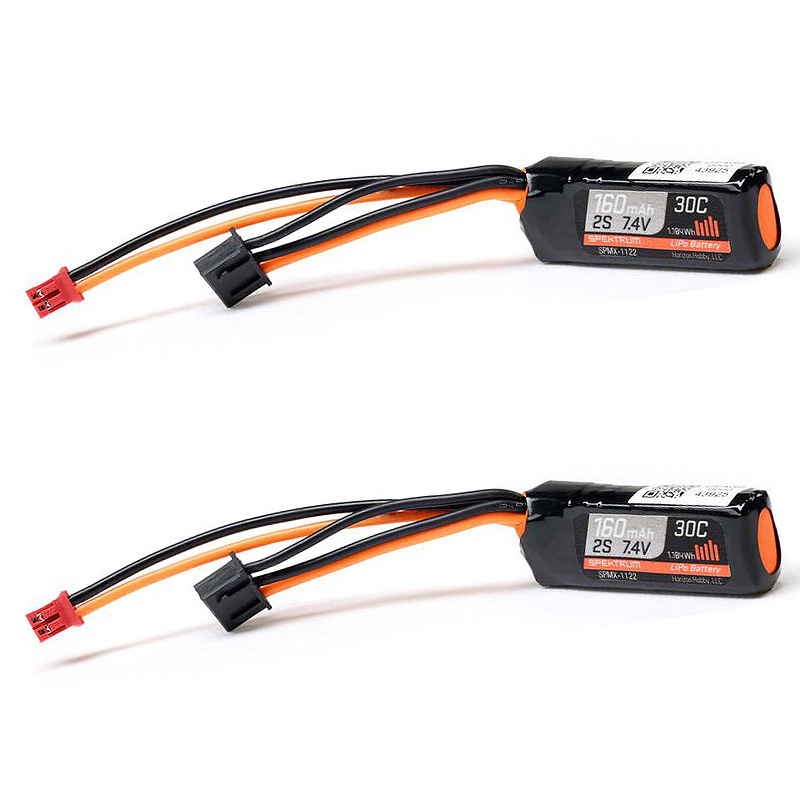 Spektrum 7.4V 160mAh 2S 30C LiPo Battery: PH2.0-SPMX-1122