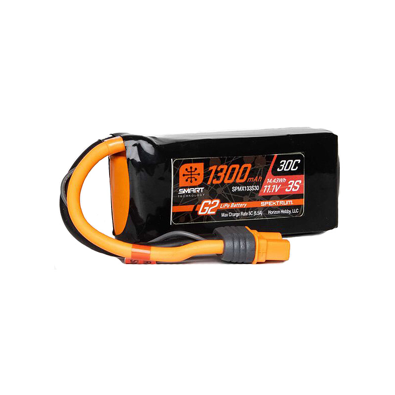 Spektrum 1300mAh 3S 11.1V Smart G2 LiPo 30C IC3-SPMX133S30