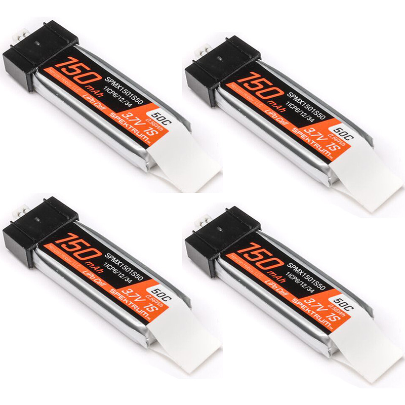 Spektrum 3.7V 150mAh 1S 50C LiPo Battery: JST PH1.25 Connector-SPMX1501S50