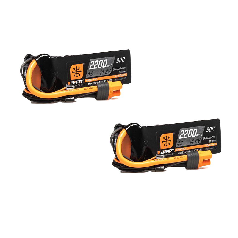 Spektrum 2200mah 4S 14.8V Smart LiPo 30C; IC3-SPMX22004S30
