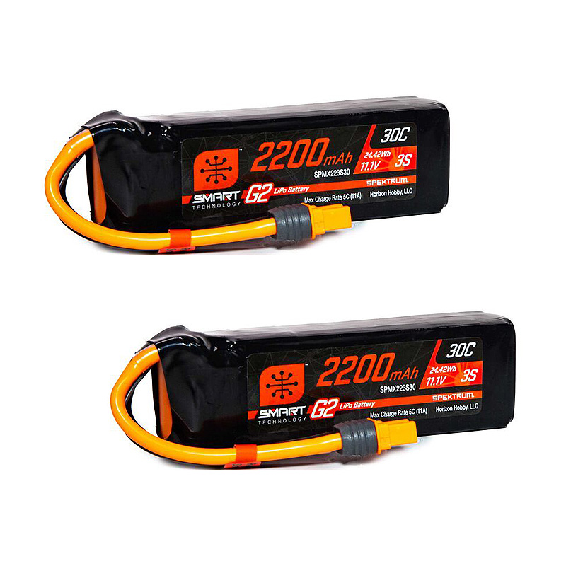 Spektrum 2200mAh 3S 11.1V Smart G2 LiPo 30C; IC3-SPMX223S30