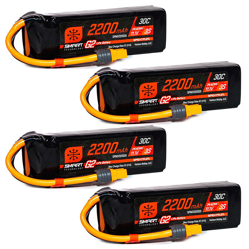 Spektrum 2200mAh 3S 11.1V Smart G2 LiPo 30C; IC3-SPMX223S30