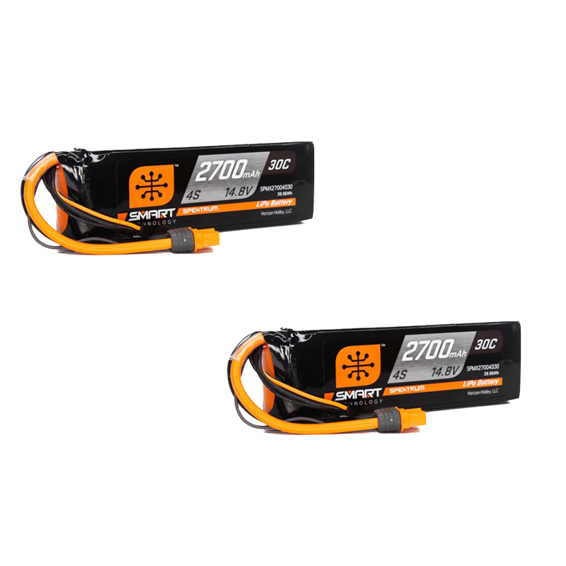 Spektrum 2700mAh 4S 14.8V Smart LiPo Battery 30C; IC3-SPMX27004S30
