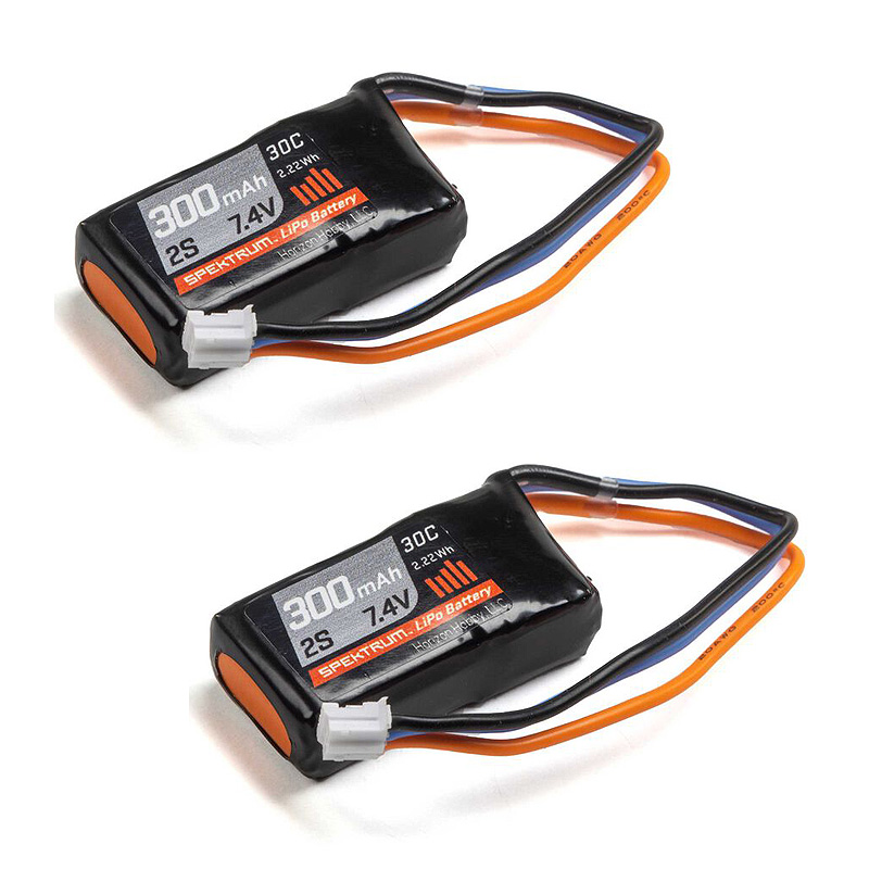 Spektrum 300mAh 2S 7.4V 30C LiPo Battery; PH Connector-SPMX3002S30