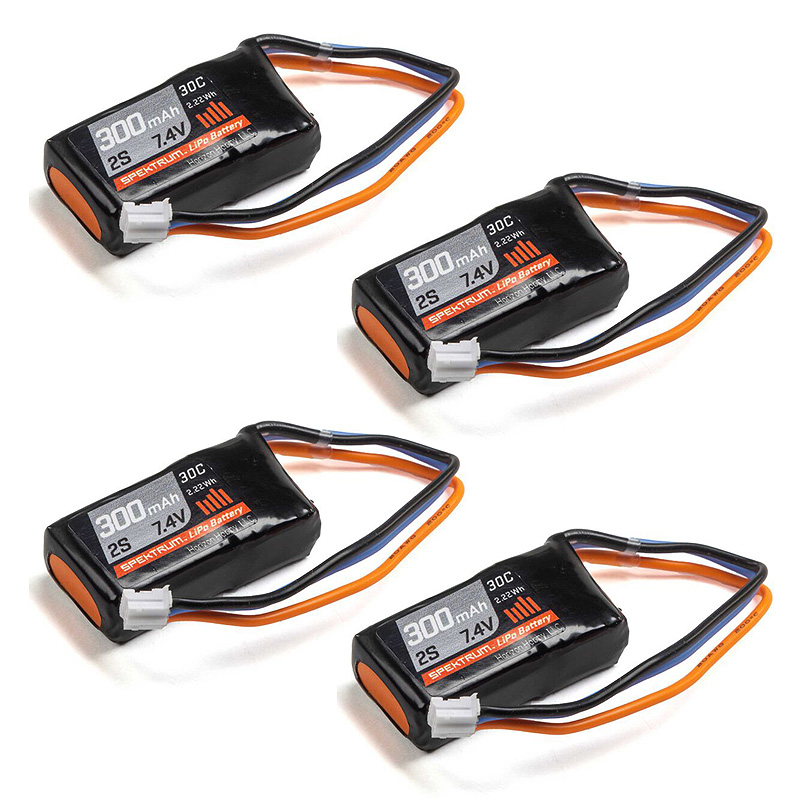 Spektrum 300mAh 2S 7.4V 30C LiPo Battery; PH Connector-SPMX3002S30