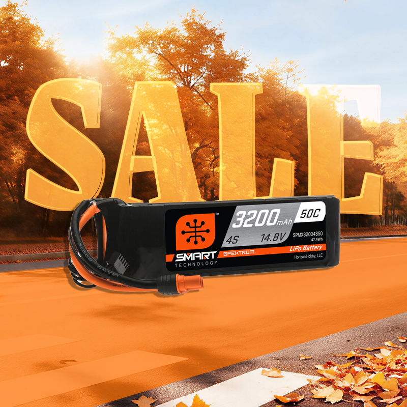 Spektrum 3200mAh 4S 14.8V 50C Smart LiPo Battery; IC3-SPMX32004S50