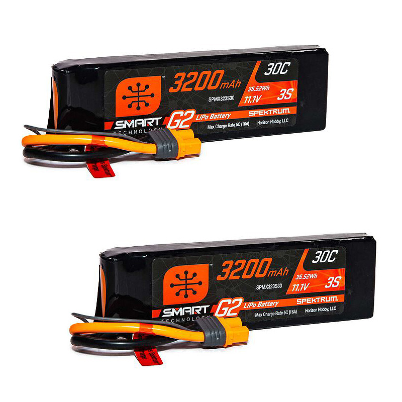 Spektrum 3200mAh 3S 11.1V Smart G2 LiPo 30C; IC3-SPMX323S30