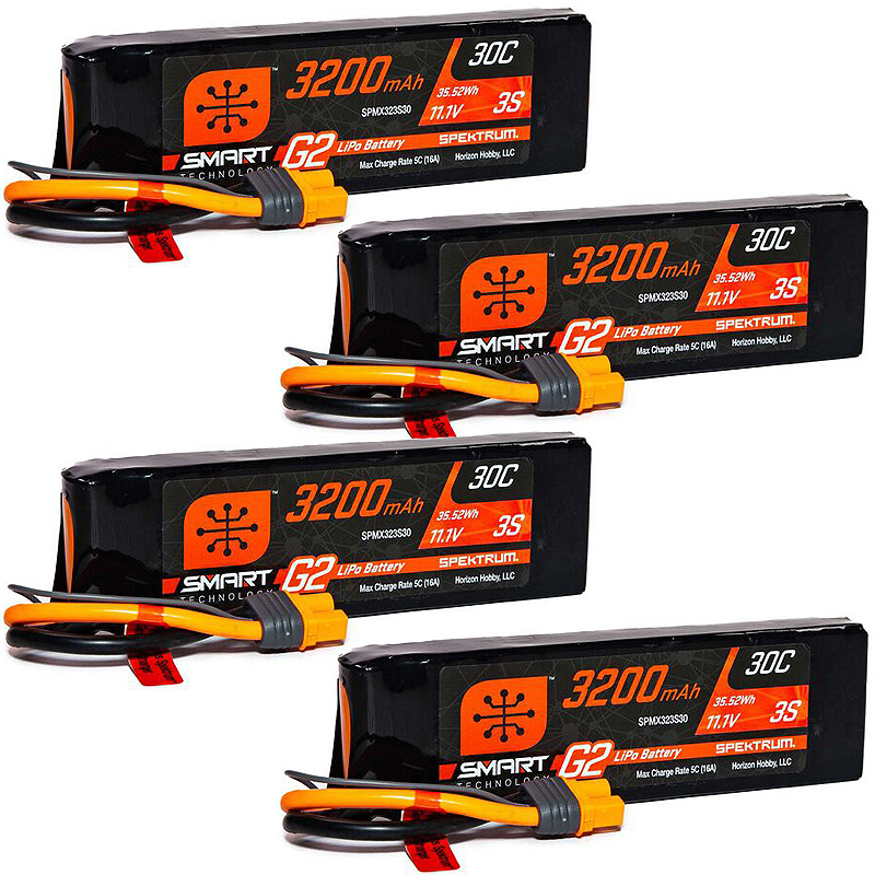 Spektrum 3200mAh 3S 11.1V Smart G2 LiPo 30C; IC3-SPMX323S30