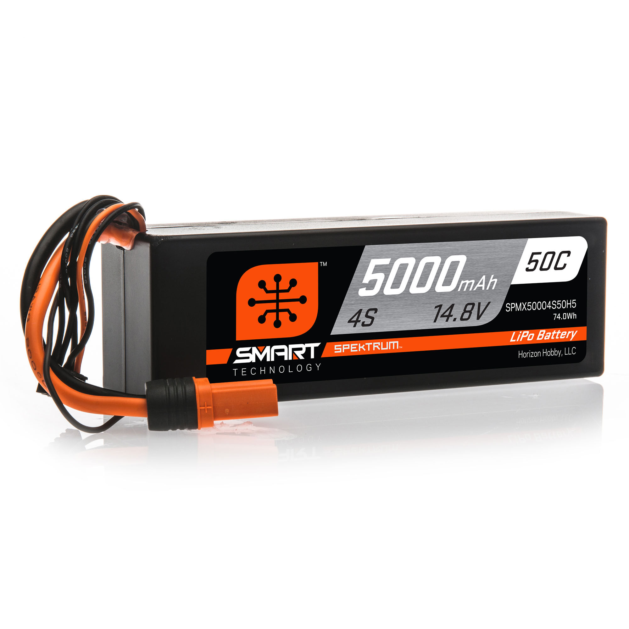 Spektrum Accessories 14.8V 5000mAh 4S 50C Smart Hardcase LiPo Battery: IC5-SPMX50004S50H5
