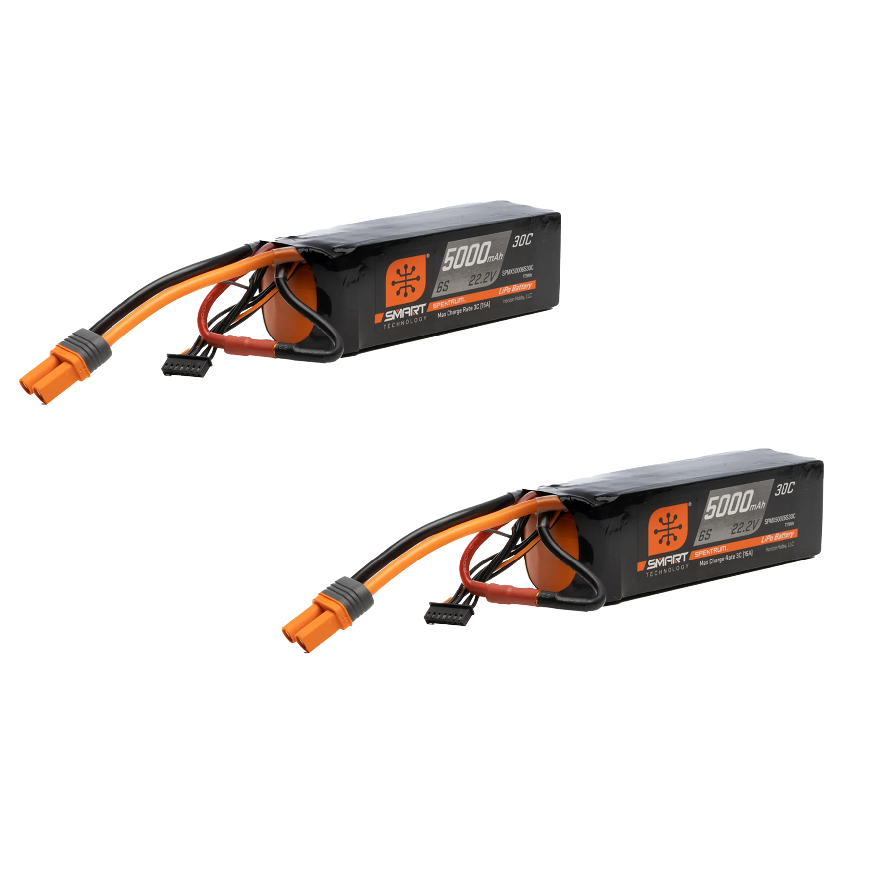Spektrum Accessories 5000mAh 6S 22.2V Smart LiPo 30C; IC5-SPMX50006S30C