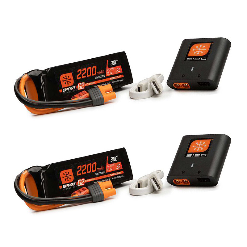Spektrum Smart Powerstage Air Bundle: 2200mAh 3S G2 LiPo Battery / S120 Charger-SPMXPSA200
